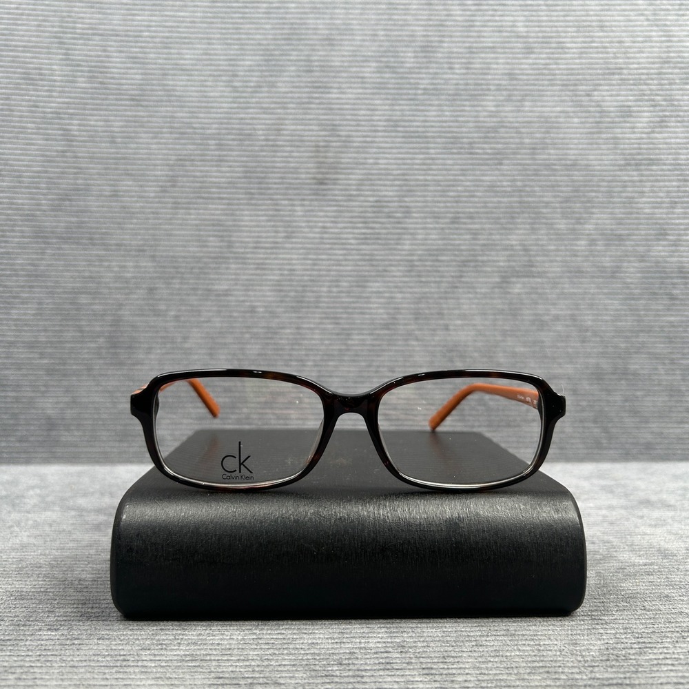 Calvin Klein CK5798A 210 Tortoise Orange Rectangular y2k Eyeglass Frames 140 vtg